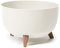 botle Pot de fleurs avec pieds en plastique, bol rond avec insert, couleur (crème, D 40 cm x H 25 cm)