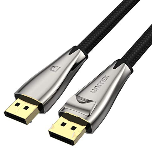Unitek 3 Meter DisplayPort 1.4 Kabel│8K bei 60 Hz, 4 K bei 120 Hz, Full HD bei 244 Hz geflochtenes Nylonkabel, vergoldete Steckern, Metal Steckergehäuse 32.4 Gbitps │ Gaming, Heimkino