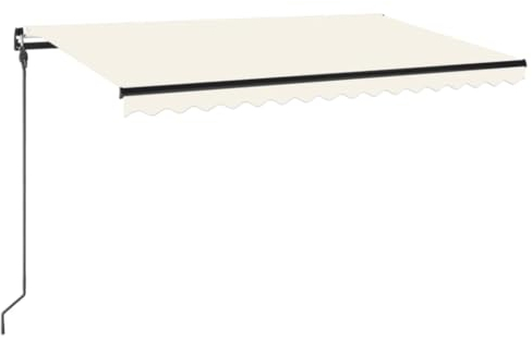 vidaXL Tenda da Sole Retrattile Manuale 450x300 cm Crema