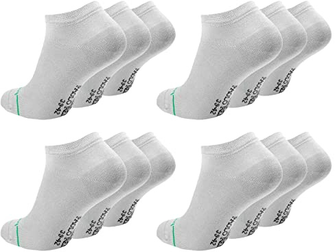 Paolo Renzo Unisex Bambus Sneaker Socken 3/6/12/18 oder 36 Paar - Bambus Sneakersocken für Damen und Herren Geruchshemmend - ÖKO-Tex Standard 100