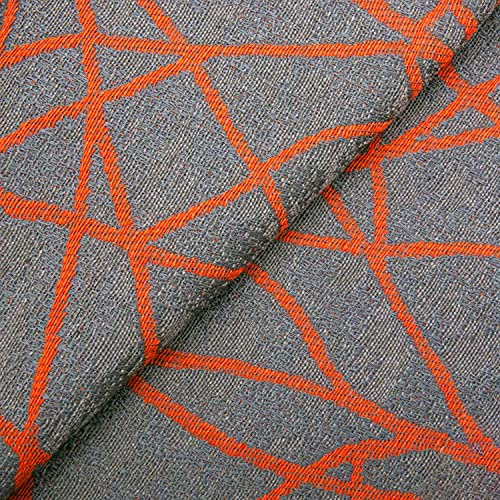 DESHOME Rebel - Tessuto al metro Jacquard Italiano Stoffa al metro per tappezzeria divani, poltrone, cuscini, sedie (Arancione, 1 metro)