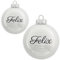 Coverlounge Christbaumkugel personaliert aus Glas | Weihnachtskugel mit Name| Ø 6cm oder 8cm in Weiß (Glanz) | für Weihnachten