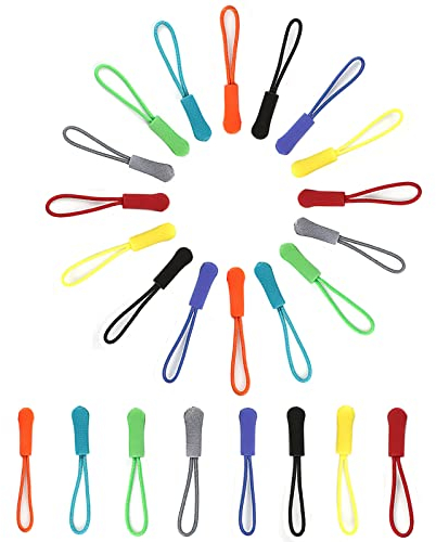 24 Pezzi Chiusure Lampo Estensione, 8 Colori, Nylon Cordone Cerniera, Sostituzione della Cerniera Lampo per Zaini, Giacche, Valigie, Borsette, Felpa