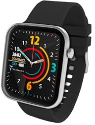 HAVA Smartwatch Techmade Nero Orologio Fitness Uomo Donna Full Touch Pedometro, Calorie, Distanza, Cronometro, Sleep Monitor, Sfondo personalizzabile, Music Control, Sport