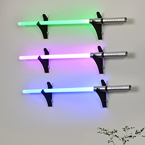 Wandmontiertes Lichtschwertgestell,schwarzes Plexiglas,sehr geeignet für die Präsentation von magischem Schwert,Messer,Samurai-Schwert,Säbel,Stick, Acryl-Display (ohne Lichtschwert) (schwarz-2)