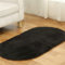 Tomifine Kunstfell Fell-Teppich, Lammfell Schaffell Teppich Flauschiger Schaffell Bettvorleger für Schlafzimmer Bett oder Wohnzimmer Sofa Deko Waschbar (50 x 100 cm,Schwarz)