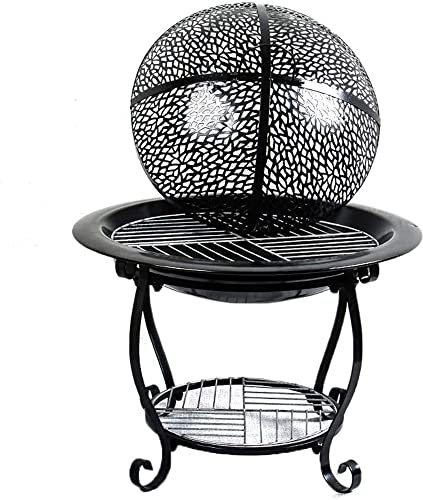 MNSSRN Eisengrillofen zum Kochen von Lebensmitteln Multifunktional, Camping Fire Pit Campfire Herd, Lagerfeuer für Holzkohle Garten Dekor,L1