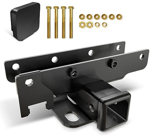 YZONA Kit rimorchio per gancio di traino Jeep Wrangler compatibile con ricevitore di traino Jeep Wrangler JL JLU 2018 2019 2020 2021 2022 2023 2024 Jeep Wrangler JL JLU con copertura, paraurti