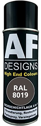 Alex Flittner Designs Rostschutzlack 4in1 RAL 8019 Graubraun Metall Schutzlack Spray Rostschutzfarbe Sprühdose