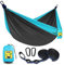 SZHLUX Camping Hammock Double & Single Portable Hammocks with 2 Tree Straps, Great for Hiking,Backpacking,Hunting,Outdoor,Beach,Camping