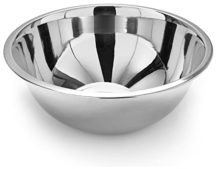 Forgast Bol | Acier inoxydable | Capacité 7,6 litres | Poli | Idéal pour toutes les utilisations en cuisine | Facile à nettoyer | Lavable au lave-vaisselle | Hauteur 12,5 cm | Diamètre 34 cm