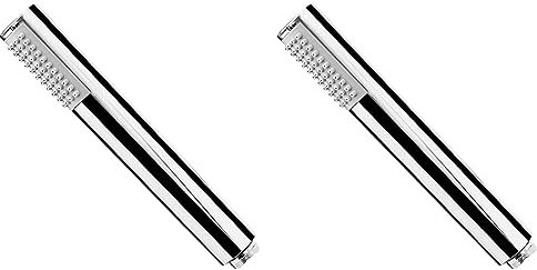 RIDDER Brausekopf, Duschkopf, Handbrause Brasilia, chromfarben, ABS | Anti-Kalk-Noppen | Rostfrei | KTW Zertifiziert, 21 x 3,2 cm (Packung mit 2)