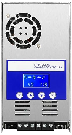 Jadeshay 60A MPPT Regulateur Panneau Solaire, 48V/36V/24V/12V Controleur de Charge Solaire à Reconnaissance Automatique avec Écran LCD Rétroéclairé, Entrée maximale de 180V DC