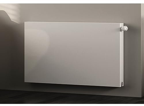 600mm (H) x 1600mm (W) - White Horizontal Flat - Type 22 - Radiator (Madrid) - Double Convector - (0.6m x 1.6m) - Depth 105mm