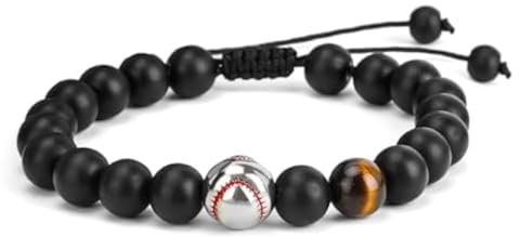 Fussball Armband Geschenke für Jungen, Fußball Baseball Basketball Armband, Geschenk für Team Mädchen Junge Fußball-Liebhaber, Fußball Themed Weihnachtsgeschenke (Baseball)