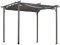 Outsunny Pergola retrattile 3L x 3L x 2,30H m struttura in metallo epossidico anticorrosione nero + tessuto in poliestere grigio ad alta densità incluso