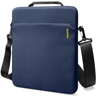 tomtoc Slim Funda para 11 Pulgadas iPad Pro M4 & iPad Air M3/M2 2025-2024, 11 Pulgadas iPad 11 A16 2025, iPad Air 5/iPad 10, Bolsa Bandolera Ligera con Compartimento para Accesorios, Tejido Ecológico