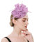Fascinator für Damen, Cocktail, Hochzeit, Kirche, Kopfschmuck, Federn, Sinamay, Fascinator, Flieder, One size