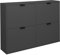 Schuhkipper >Bonnie< in anthrazit matt Lack - 120x86x25cm (BxHxT)