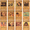 KEVRDRT Wanted Poster Vintage, Anime Poster, Posters7,5 x 11,2 Zoll, Wandcollage-Kits, Schlafzimmer Wandcollage, geeignet für Anime-Fans, Geschenk, Jungen, Mädchen, Raumdekoration (12ren)