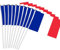 Super Mundo - 12 pcs Bandera de Francia con Palo a Mano, 45x30cm, banderas eurocopa 2024, Deportes, Eventos, Eurovisión(Francia)