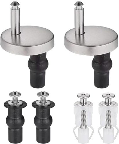6PCS Toilet Seat Fixings Universal, Quick Release Toilet Seat Fittings, Toilet Seats Fittings Fix Expanding Rubber Toilet Seat Fixings Replacement Kit for WC Toilet Blind Holes