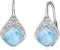 POPLYKE Larimar Träne Leverback Ohrringe für Damen - 925 Sterling Silber Dangle Schmuck - Sensible Ohrringe