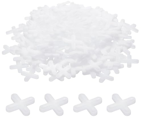 QUARKZMAN 100 Stück Fliesenabstandhalter 5mm Hartplastik Kreuz Fliesen-Nivellierer Abstandhalter Installation Keramik Abstand Clips für Wandboden
