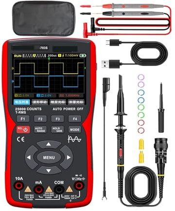 Farbbildschirm-Handheld-Zweikanal-Oszilloskop Multimeter 703s Reparaturinstrument Multifunktionsmessung 3-in-1(703S package1)