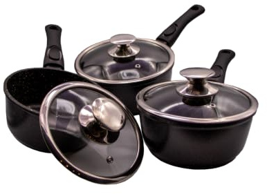 3 casseroles 16/18/20 cm en pierre, Schumann professionnel