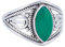 mantraroma Damen Ring 925 Silber grünen Onyx Edelstein grün ausgefallen verspielt