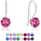 Orecchini Rosa Donna - Orecchini Pendenti Donna Argento 925 con Cristalli Rosa 6 mm - Orecchini Donna Pendenti Particolari - Orecchini Donna Rosa - Orecchini a Goccia Argento 925