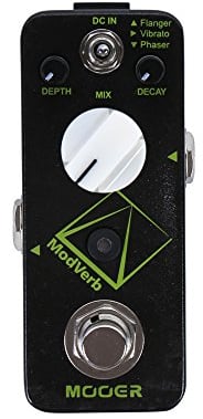 MOOER Modverb Compact Reverb with 3 Modulation, Flanger, Vibrato, Phaser and Tap Tempo, Frozen Functionality