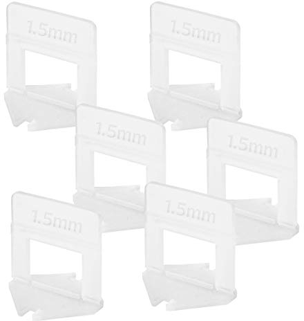 Lantelme 250 Stück Fliesennivelliersystem Zuglaschen für 1,5mm Fugenbreite | Fliesenhöhe 3mm bis 15mm | Fliesen Nivelliersystem, Fliesenverlegehilfe | Fliesennivellierungssystem Laschen Set