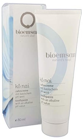 Bioemsan Natürliche Zahncreme – Sanfte Zahnpflege, fördert gesunde Mundflora, mentholfrei, mit ätherischen Ölen & natürlichem Blattgrün, für empfindliche Zähne, 80ml