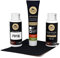 Kit de Rénovation Cuir 21 COULEURS proposées : Réparation + Peinture Cuir + Vernis pour VOLANT ou retouche de siège auto, chaise, sellerie, blouson, veste, chaussure, etc (ANTHRACITE - RAL 7016)