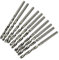 Lot de 10 forets de 0,3 mm à 0,9 mm à tige droite pour perceuse en bois, plastique, aluminium