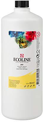 Ecoline Flüssige Wasserfarbe Kunststoffflasche 990ml (hellgelb)