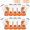 USB-Sticks 16GB 10 Stück, KROCEUS Speicherstick 16GB USB 2.0 High Speed USB Speicherstick Memory Stick Pendrive Datenspeicher mit LED-Licht und Schlüsselband(10er Pack Orange)