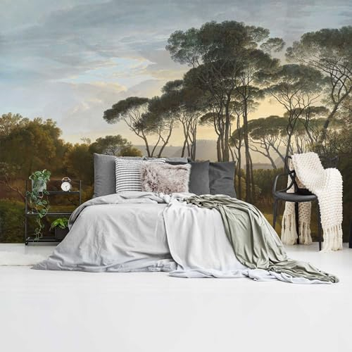 REINDERS Fototapete, Voogd Italienische Landschaft, Wohnzimmer, Bilder, Wanddeko, Room Decor, 130 gr. matt Vlies, Grün, 260x384cm