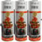 H HANSEL HOME Pintura Spray Alta Temperatura Negro 400 Ml - Pack de 3 Unidades