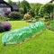 ECD Germany Tunnel per Coltivazione 300x55x35 cm 3m Trasparente/Verde in PE Foil Tunnel Vegetale 135 g/m² con 6 Fili di Acciaio ad Arco Ø 2mm Foglio Serra Fredda Tenda da Coltivazione per Orto