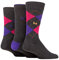 Pringle Mens Bamboo Cotton Blend Argyle Socks Pack of 3 Charcoal/Pink/Purple 7-11