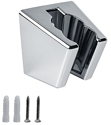 Support de Douche Universel, KINHARD Support Douchette à Mainen Argenté, Support de Pommeau de Douche à Double Fente, Accroche Douche pour Pommeaux de Douche