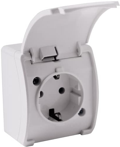 ORNO OE-7105(GS)/W Enchufe 2P+Z Schuko IP44 (Blanco)