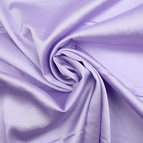 100 Farben – feiner seidig-glatter Flüssigsatin, Satin-Kleiderstoff, Vorhangfutter (Probe (10 cm x 10 cm), Flieder 7856