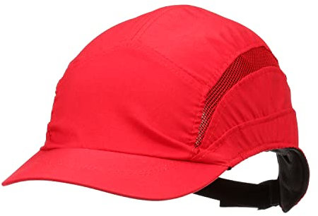 3M™ First Base™ 3 Anstoßkappe 2030616, Classic, Rot, verkürzter Schirm, 55 mm