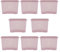 Wham Crystal 8x 80L Plastic Storage Boxes with Lids. Large, Strong (Pack of 8, 80 Litre) Made in the UK (Tint Dusky Orchid)