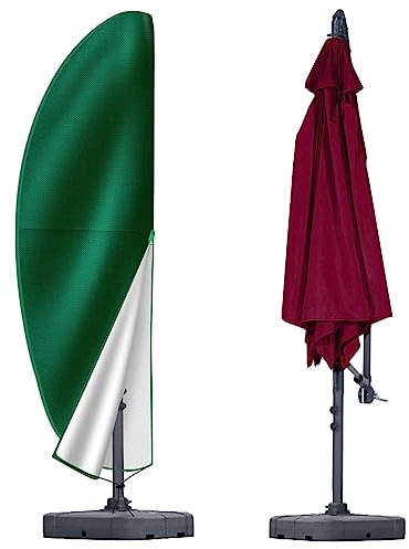 Cantilever Parasol Cover Waterproof, Fit for 2.5m 2.7m 3m 4m Patio Large Overhanging Outdoor Parasol 600D Oxford UV Resistant Windproof Garden Umbrella Cover with Zip