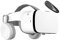 Casque de réalité virtuelle 3D VR sans fil Bluetooth compatible avec iPhone iOS/Android de 4,7 à 6,3 pouces, visionneuse VR pour films et jeux IMAX (blanc)